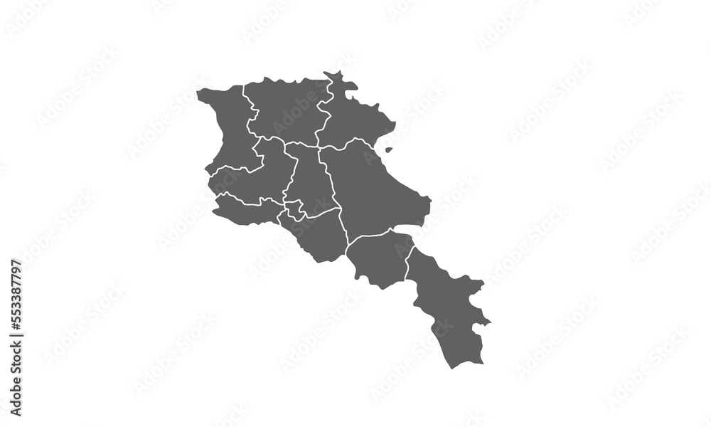 Armenia map isolated on white background.for annual infographics report website layout.
