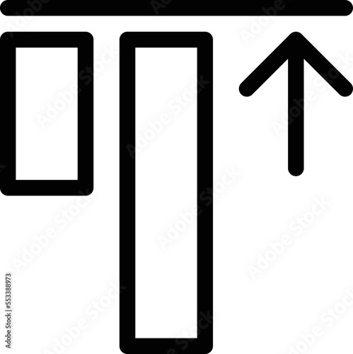 Top Align Vector Icon
