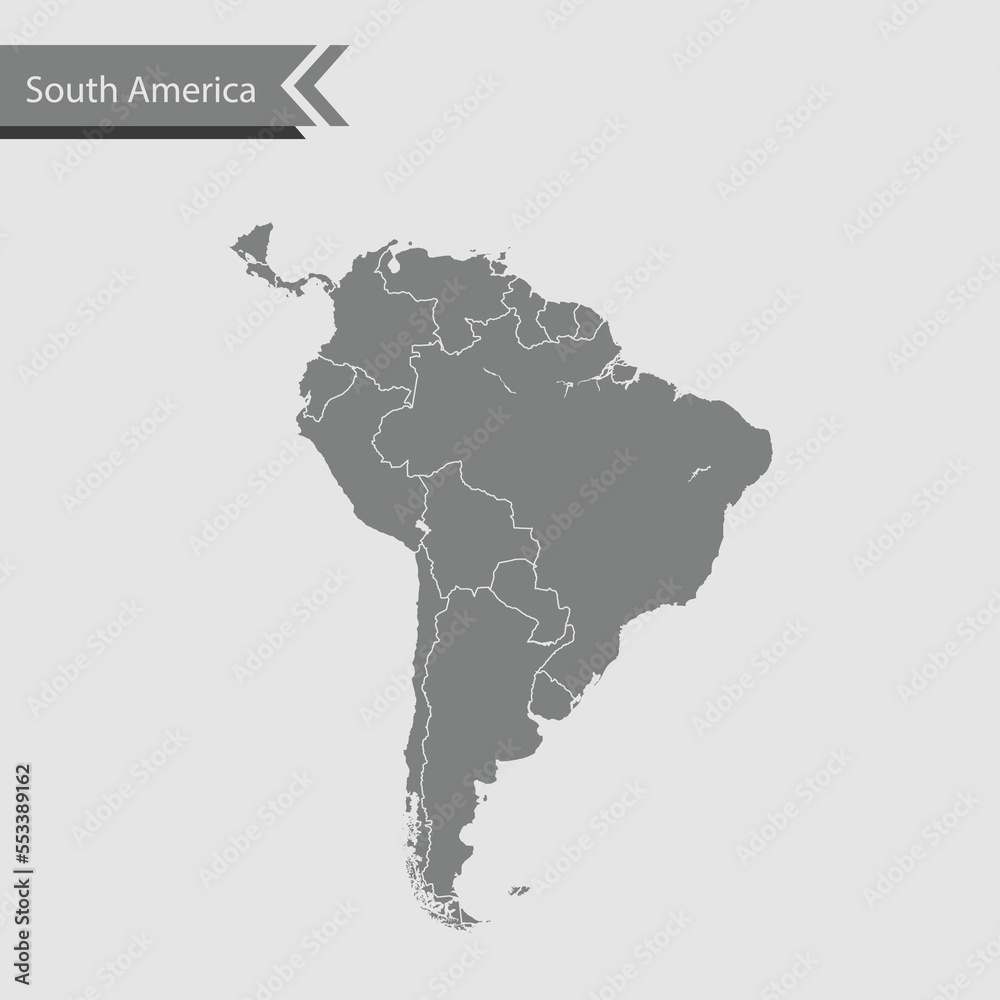 map of South America