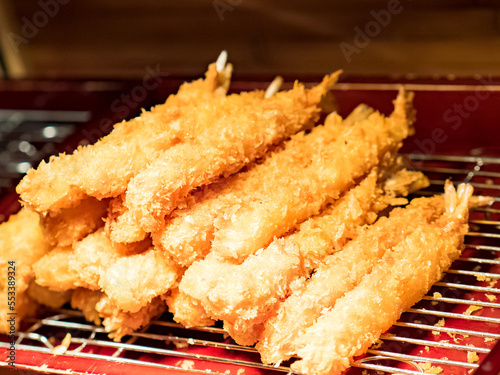 Deep fried seafood on a plate