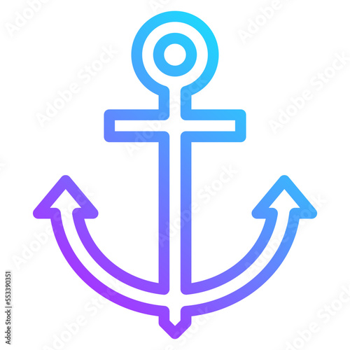 Slika na platnu anchor gradient line icon