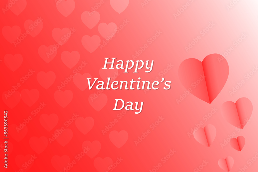 Vector element shape red heart balloon on lover valentine day background