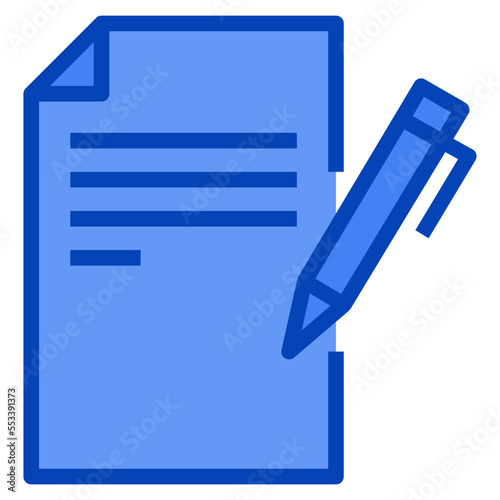 copywriting blue icon