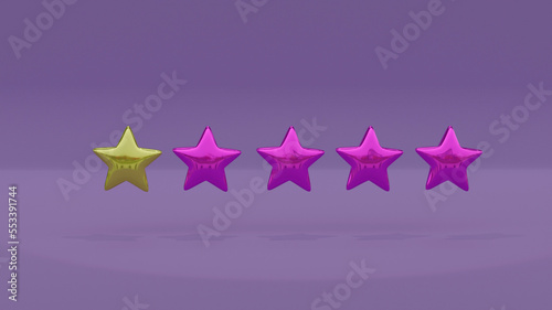 Ranking stars, purple star background