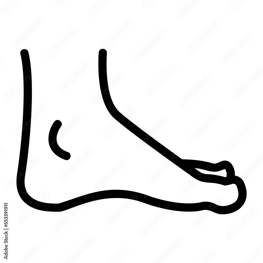 ankle line icon