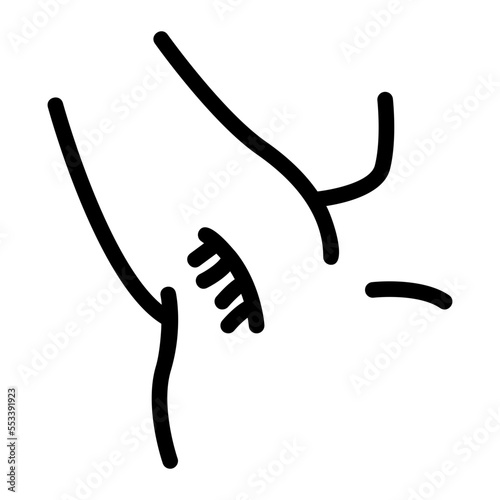 armpit line icon