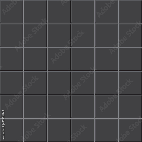 Black tiles texture. Abstract gray vector background