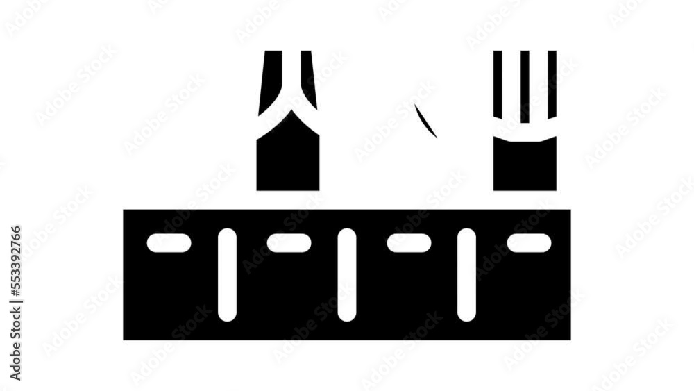 drill bit holder glyph icon animation