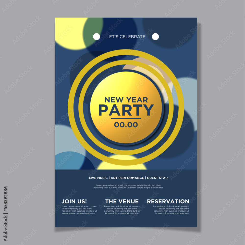 Fototapeta premium new year party poster