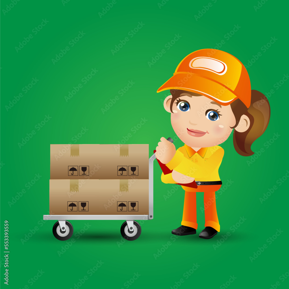 Delivery staff with different poses
Delivery staff with different poses