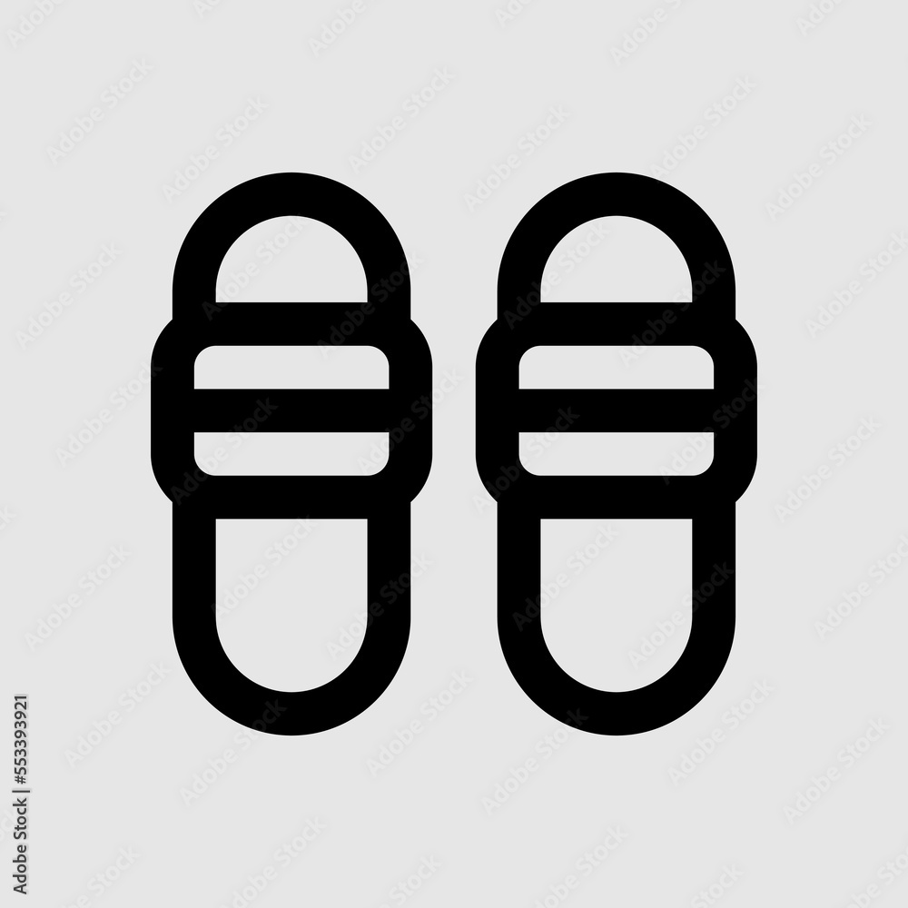 Sandals icon in line style about travel, use for website mobile app presentation Sandals icon in line style about travel, use for website mobile app presentation