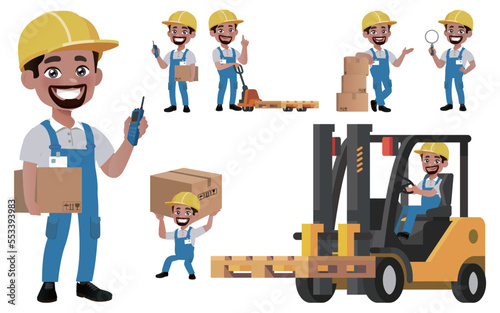 People Set - Profession - Delivery person set 