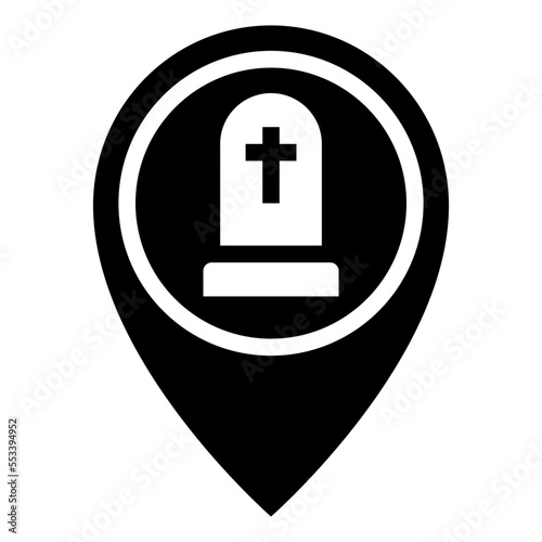 cemetery glyph icon