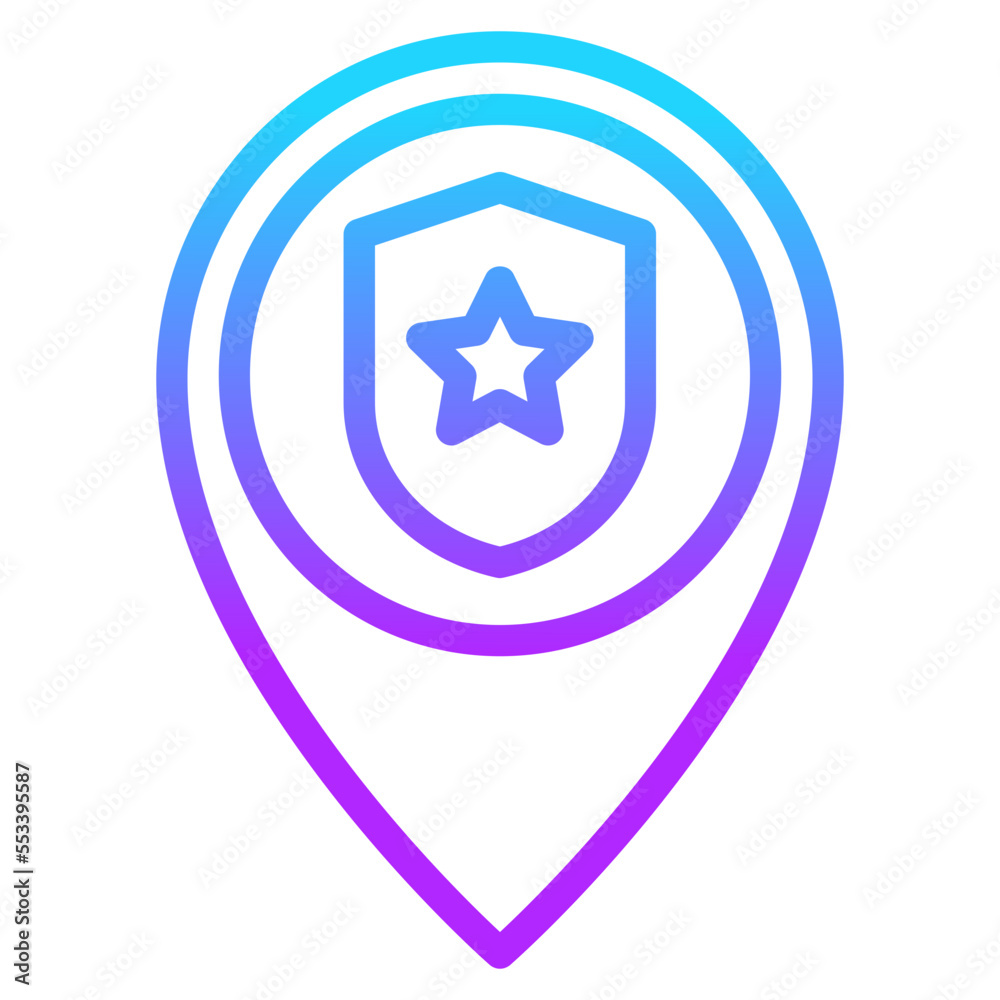 police station gradient line icon police station gradient line icon