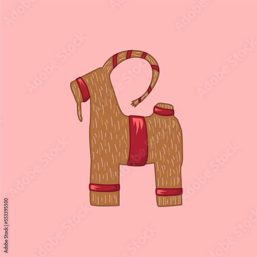 julbock yule goat illustration background