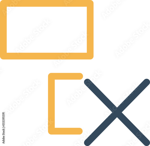 Graph Cancel Vector Icon

