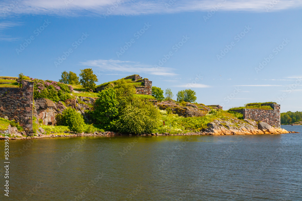 The Suomenlinna Fortress in summer day in Helsinki, Finland.
