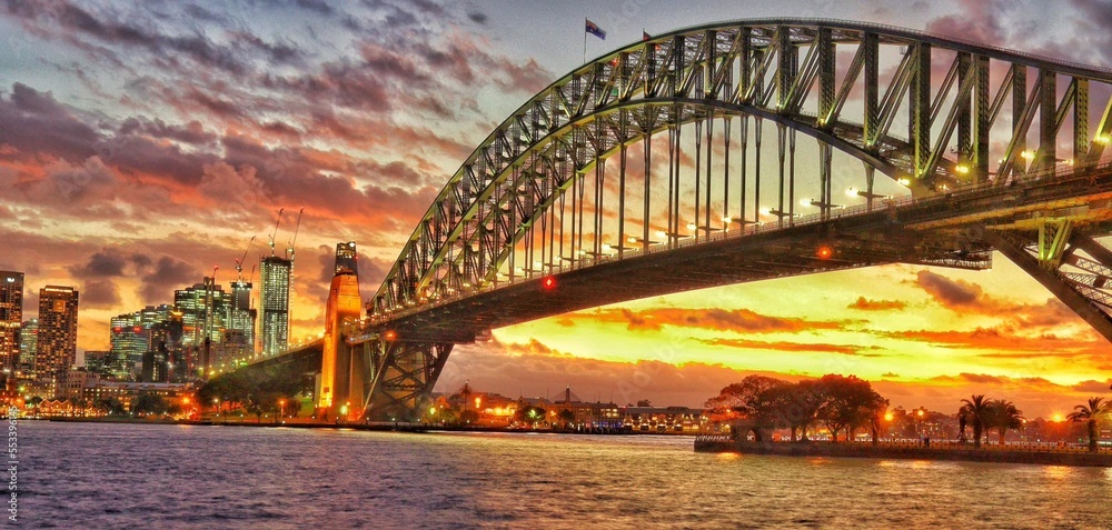 Obraz premium Sydney Harbour Bridge sunset