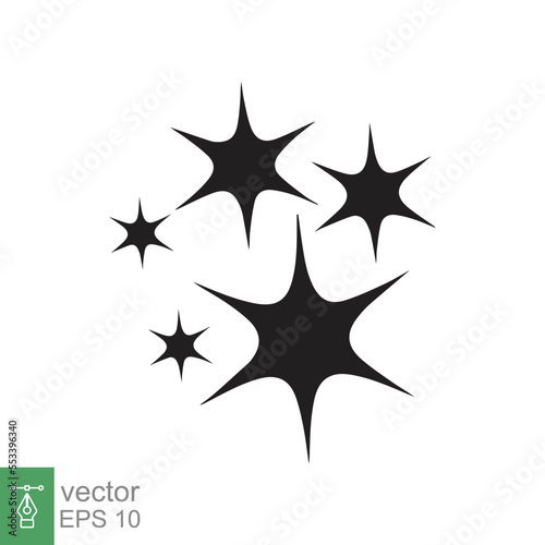 Shine, clean star icon. simple flat icon. Fresh, sparkle, bright, twinkle, shiny, glow, spark, celebration element. Vector illustration isolated on white background. EPS 10.