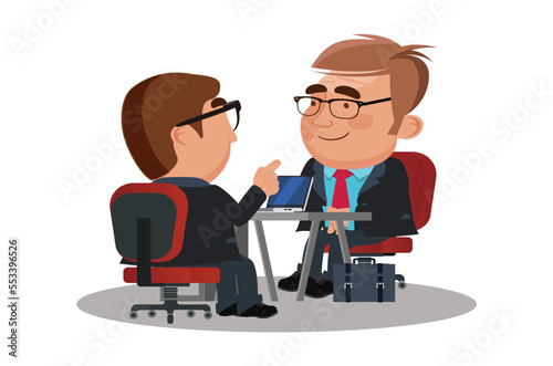 Job interview HR officer and candidate