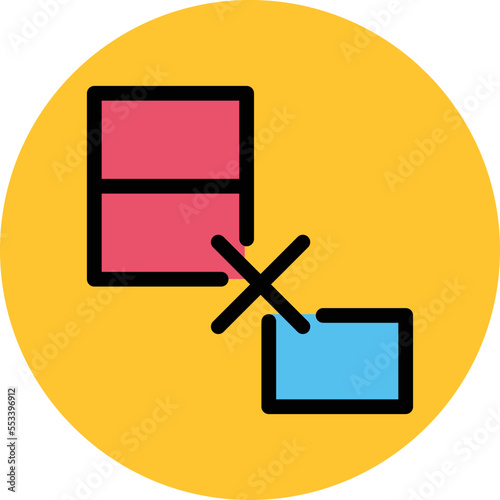 Cancel Box Vector Icon
