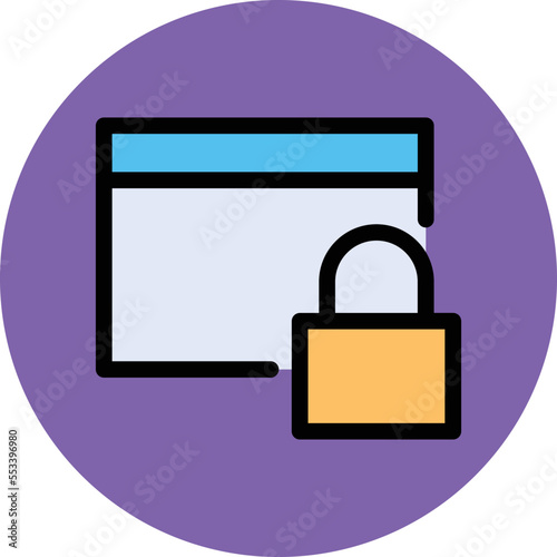 Browser Locked Vector Icon
