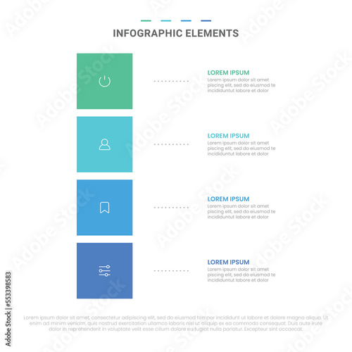 Vector modern shapes options infographic elements for business with icons template design