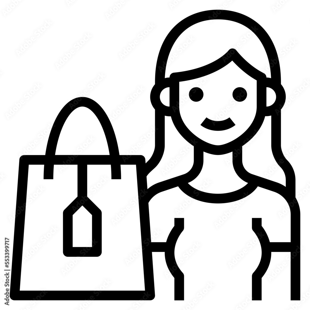 shopping outline icon shopping outline icon