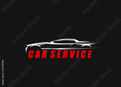 Car icon, vehicle service station or auto repair center and mechanic maintenance garage, vector symbol. Car spare parts store or tyre reparation station sign for automobile tuning and detailing