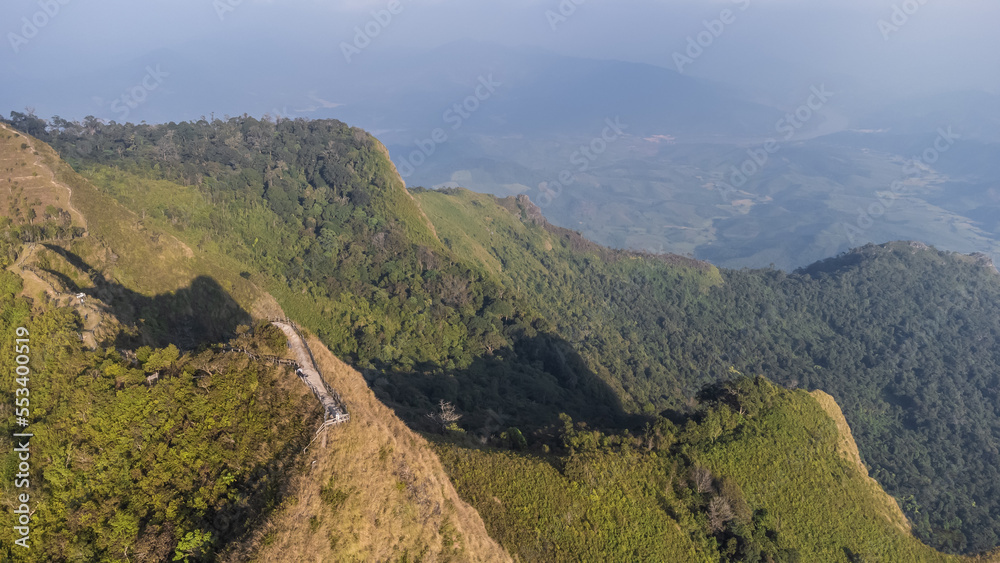 Obraz premium Aerial view of Chee Dao hill Chiang Rai Thailand