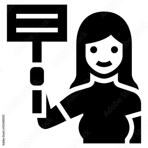protest glyph icon
