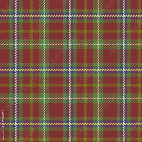 chestnut plaid seamless vector pattern with twill weave