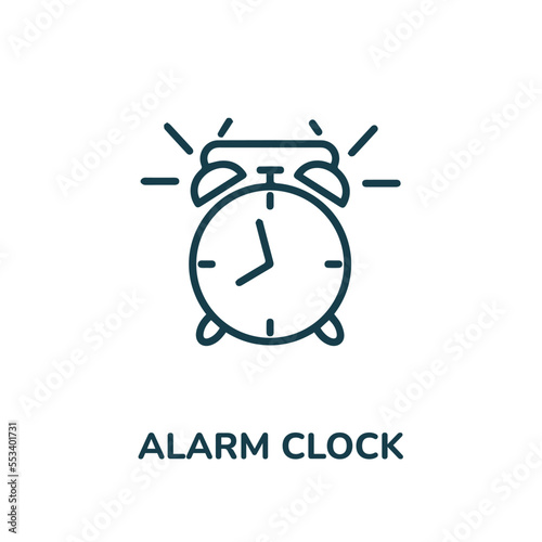 alarm clock icon vector. ringing alarm clock icon vector symbol illustration. modern simple vector icon for your design. alarm clock morning icon vector