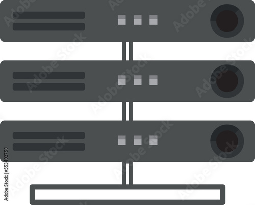 Einfache Vektorgrafik eines Network Attached Storage (NAS)
