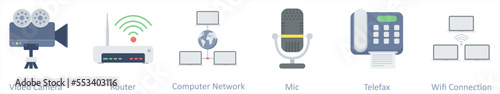 video camera, router, computer network