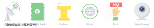 telefax, contact book, podium