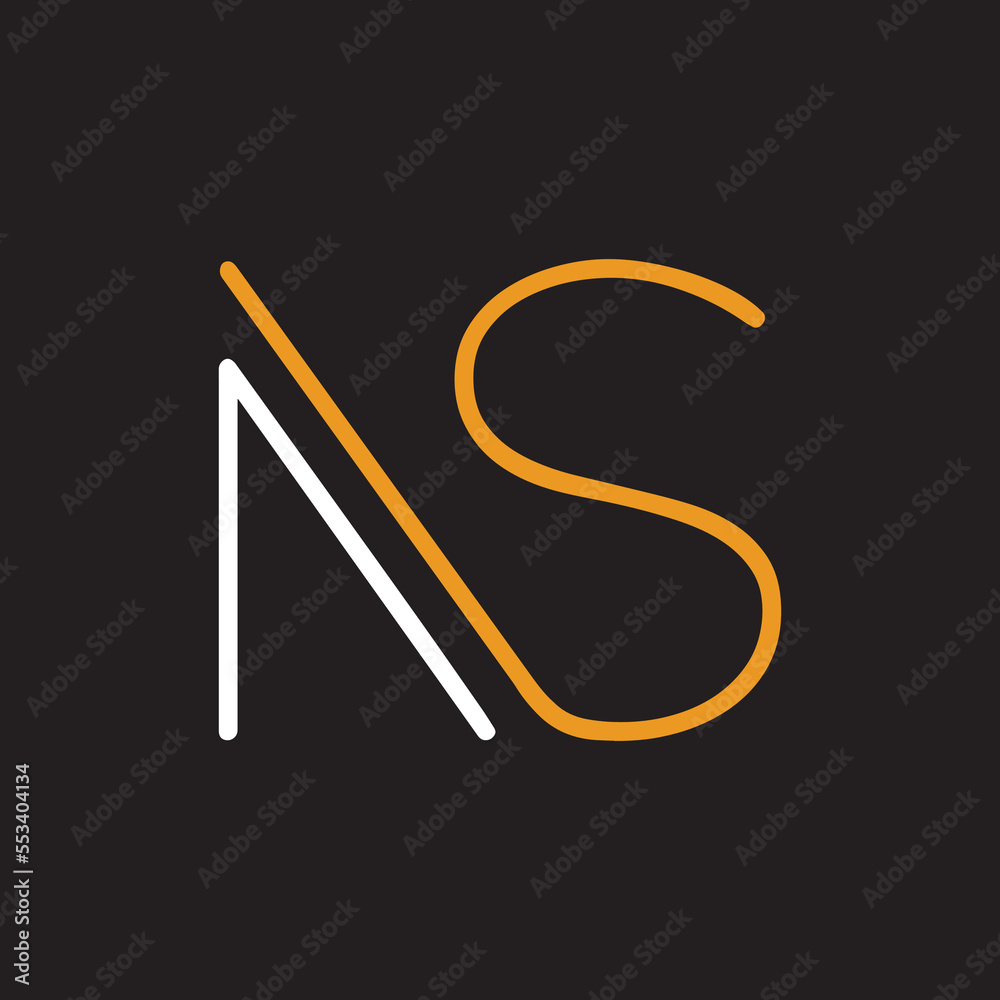 Letter, NS, sn, Illustration N and S Abstract - Vector Logo Business Design
