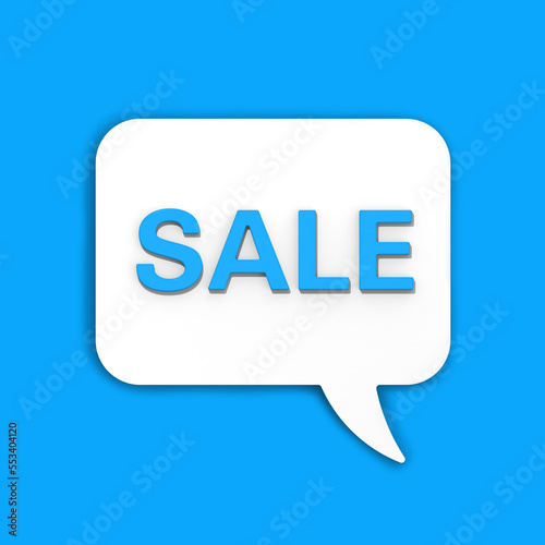 Notification of the promotion. Collection sale. Seasonal sale. Profit. Inscription sale. Square image. 3D image. 3D rendering.