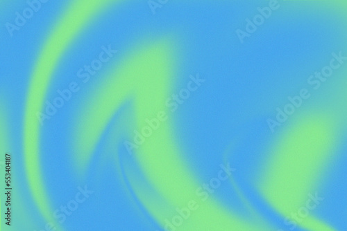 Abstract bright green and blue colors wave background with noise texture