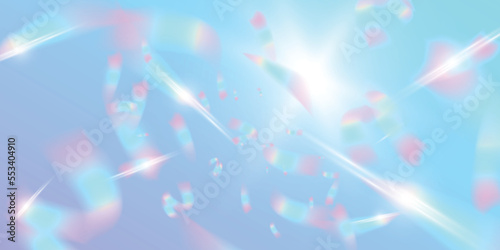 Confetti, birthday glitter with flare effect