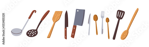 Leinwand Poster Kitchen utensils set