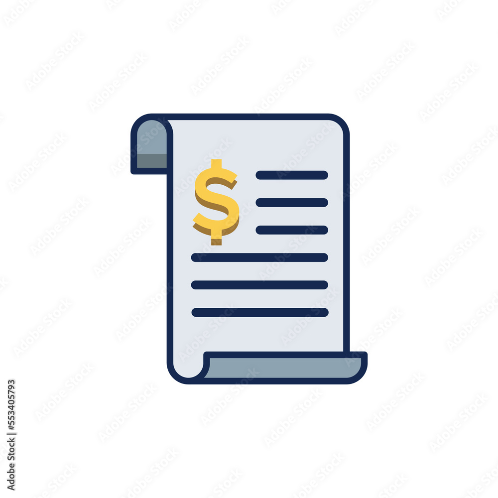 bill icon design vector template bill icon design vector template