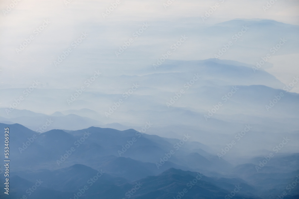 Clouds And Misty Mountains, Blue Tones