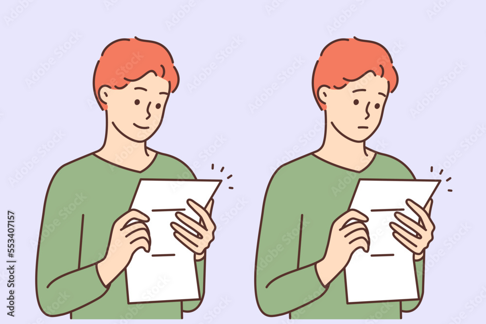 Man read bad and good news in letter 