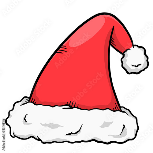 Santa Hat Christmas cartoon collection - element color clipart designed