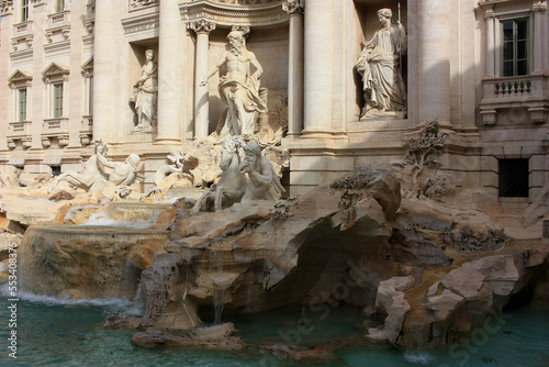 Ancient stone Trevi Fountain in Rome
