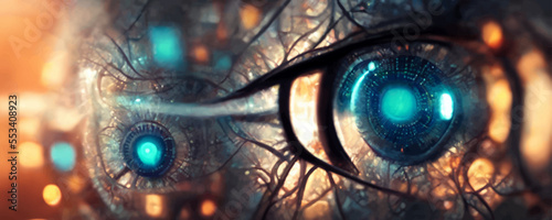 Cybernetic eye  fantastic image