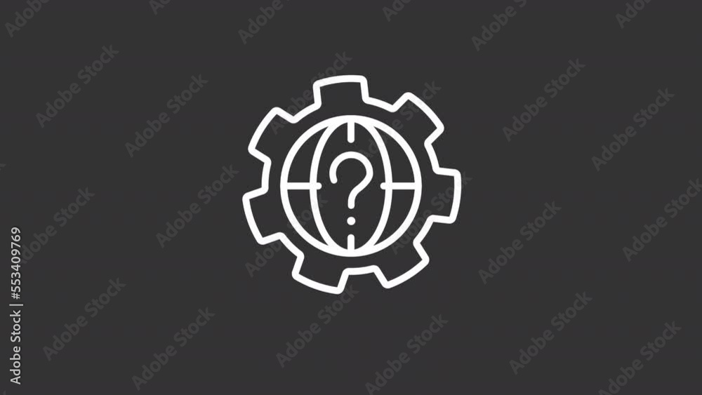 Animated world issue white line icon. Global questions. International problem solving. Seamless loop HD video with alpha channel on transparent background. Motion graphic design for night mode Animated world issue white line icon. Global questions. International problem solving. Seamless loop HD video with alpha channel on transparent background. Motion graphic design for night mode