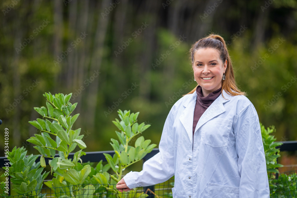 female plant scientist studing soil science in a university female plant scientist studing soil science in a university