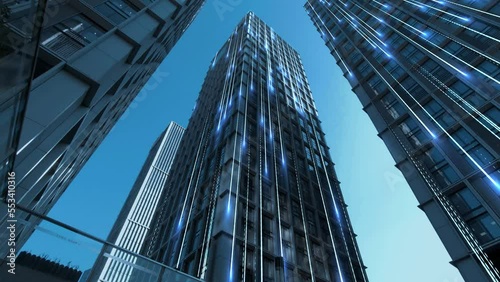 Wallpaper Mural Smart city and communication network concept	 Torontodigital.ca